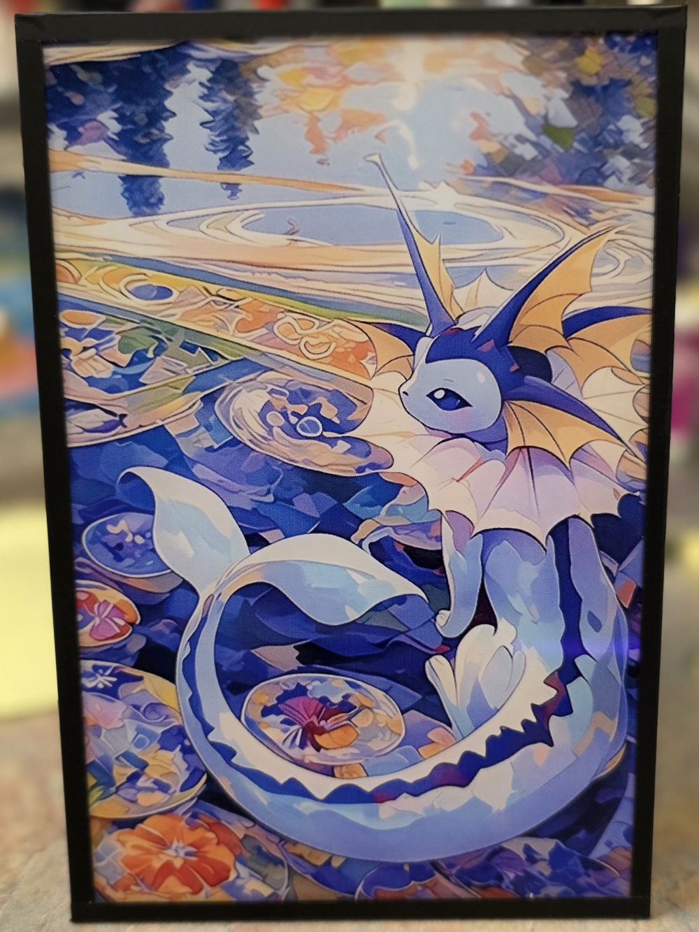 Vaporeon Fantasy Watercolor Wall Art Board